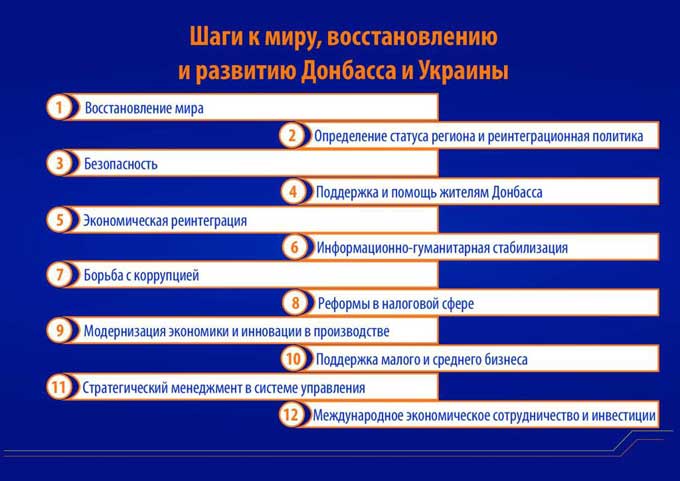 В Лисичанске презентованы 12 шагов к миру, восстановлению и развитию Донбасса и Украины