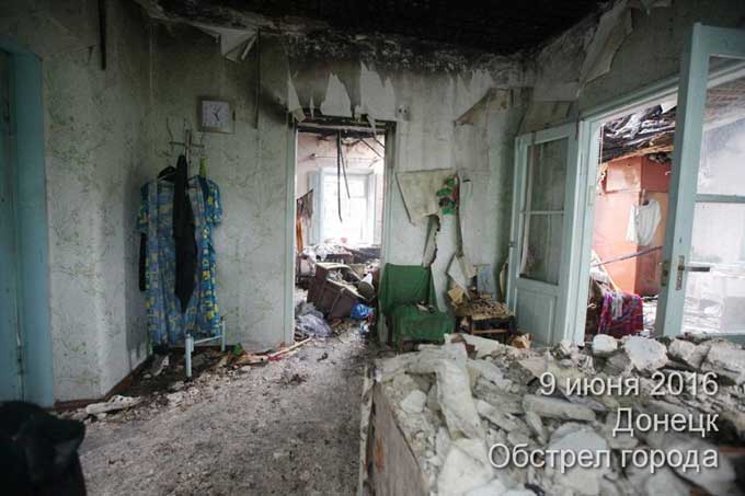 Последствия жуткого обстрела Донецка
