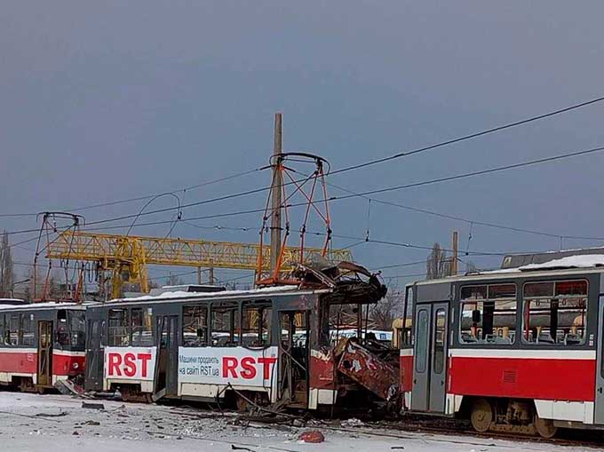 В Харькове из-за боевых действий уничтожены все трамваи